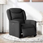 vidaXL Fauteuil inclinable électrique Noir Tissu