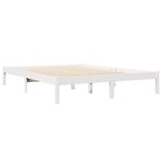 vidaXL Lit bibliothèque sans matelas blanc 120x190 cm bois pin massif