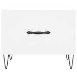 vidaXL Table basse blanc 50x50x40 cm bois d'ingénierie