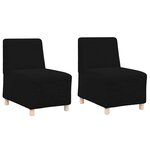 vidaXL Unité de Sofa Modulaire Sans Accoudoirs 2 Pièces Noir