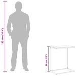 vidaXL Table d'appoint Blanc 55x35x66 cm Bois d'ingénierie