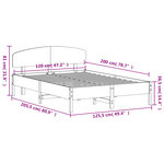 vidaXL Cadre de lit sans matelas 120x200 cm bois de pin massif