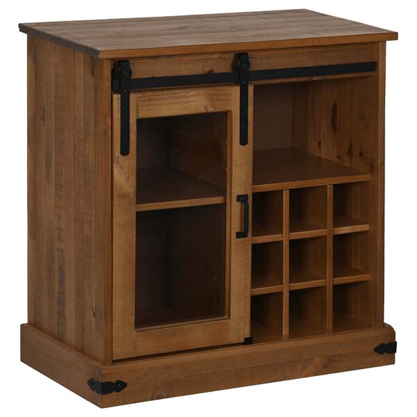 vidaXL Buffet HALDEN avec porte coulissante 80x40x80 cm bois massif