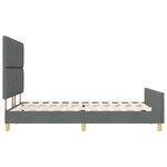 Cadre de lit gris foncé vidaXL 160x200 cm en tissu