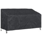 vidaXL Housse de banc de jardin Noir 205 x 85 x 65 / 94 cm Tissu 420D