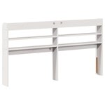 vidaXL Tête de lit avec étagères blanc 160 cm bois massif de pin