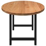 vidaXL Table à manger marron clair bois de chêne massif ovale