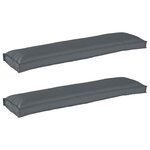 vidaXL Set de coussins de palette 2 Pièces Anthracite 150 x 40 x 8 cm