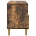 vidaXL Meuble TV 102 x 34 5 x 50 cm Chêne fumé Bois d'ingénierie