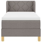 Lit Box Spring vidaXL avec matelas taupe 80x200 cm tissu