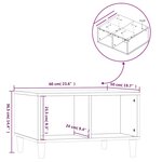 vidaXL Table basse Blanc brillant 60x50x36 5 cm Bois d'ingénierie