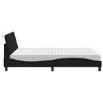 vidaXL Lit avec matelas Hanko noir 140x200 cm tissu