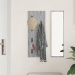 vidaXL Porte-manteau mural Montage mural Sonoma gris 30 x 1.5 x 80 cm