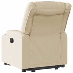 vidaXL Fauteuil inclinable électrique crème tissu