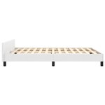 vidaXL Cadre de lit avec tête de lit sans matelas blanc 140x190 cm