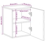 vidaXL Cabinet de Salle de Bain Suspendu Blanc 38 x 33 5 x 48 cm
