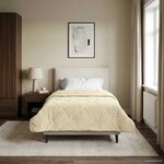 vidaXL Duvet d'été simple Matelassé Crème 140 x 200 cm