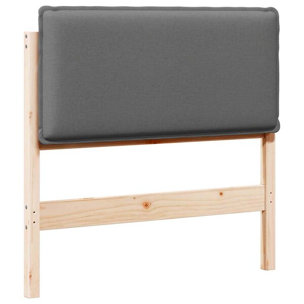 vidaXL Tête de lit capitonnée Gris Naturel et Clair 100 cm Pin massif