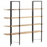 vidaXL Bibliothèque à 4 niveaux 160x35x160 cm Bois de manguier massif