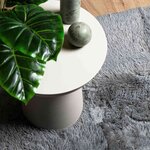vidaXL Tapis Shaggy à poils longs NAVARRA gris argenté 240x240 cm
