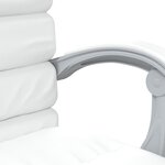 vidaXL Fauteuil de massage inclinable de bureau Blanc Similicuir