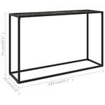 vidaXL Table console Noir 120x35x75 cm Verre trempé