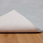 vidaXL Tapis en Fourrure Synthétique de Lapin Gris 120 x 170 cm