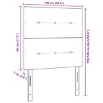 tête de lit LED vidaXL vert foncé 100 cm en velours
