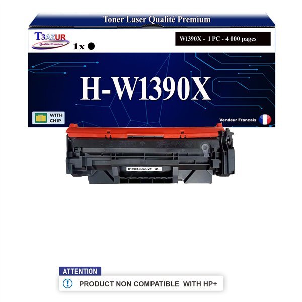 T3AZUR -Toner compatible avec HP W1390X (139X) pour HP LaserJet Pro 3001dn  3001dw  3002dn  3002dw  3003dn  3003dw  3004dn  3004dw