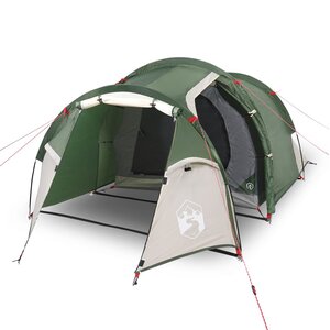 vidaXL Tente de camping tunnel 2 personnes vert imperméable
