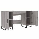 vidaXL Bureau sonoma gris 140x50x75 cm bois d'ingénierie