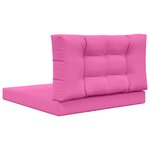 vidaXL Coussin de canapé d'extérieur 2 Pièces Rose Polyester