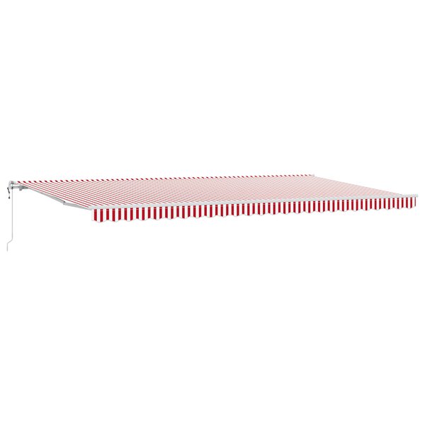vidaXL Auvent rétractable automatique rayé rouge et blanc 600x350 cm