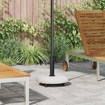 vidaXL Pied de parasol Blanc et Noir 45 x 45 x 40 cm Béton et Métal