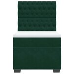 vidaXL Sommier à lattes de lit avec matelas Vert foncé 100x200 cm