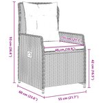 vidaXL Ensemble de Dîner de Jardin 5 Pièces en Rattan Poly Marron