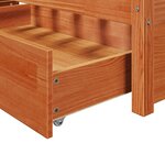 vidaXL Cadre de lit Cire marron 140 x 200 cm Bois de Pin Massif