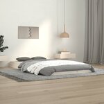 vidaXL Cadre de lit blanc 100x200 cm bois de pin massif