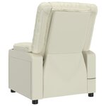 vidaXL Fauteuil inclinable Crème Similicuir