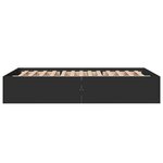 vidaXL Cadre de lit sans matelas noir 120x190 cm