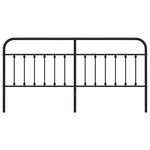 vidaXL Tête de lit métal noir 193 cm