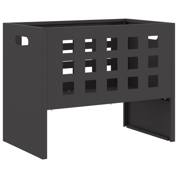 Foyer Rectangulaire vidaXL Noir 50x30x40 cm Acier