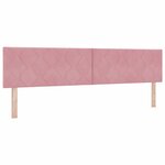 vidaXL Tête de lit Montage mural Géométrique Rose 200 cm Velours