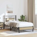 vidaXL Cadre de lit sans matelas chêne sonoma 75x190 cm