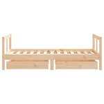 vidaXL Cadre de lit pour enfant et tiroirs 80x160cm bois de pin massif