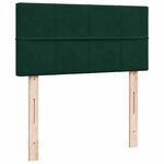 vidaXL Cadre de lit ottoman avec matelas vert foncé 90x200 cm velours