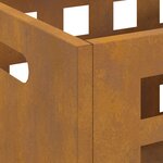 Fire Pit Rectangulaire 50x30x40 cm en Acier Weathering