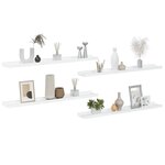 vidaXL Étagères murales 4 Pièces Blanc brillant 80x9x3 cm