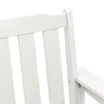 vidaXL Banc de jardin Blanc 120 cm HDPE