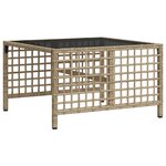 vidaXL Salon de jardin d'angle avec coussins 3Pièces mélange beige rotin